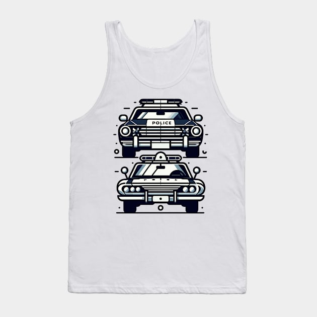 Police Car Tank Top by Vehicles-Art